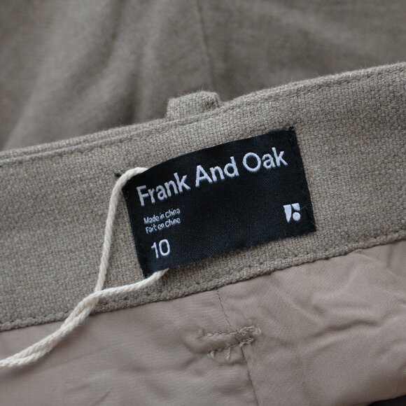 NWT Frank and Oak Amelia Linen Blend Tan Balloon Pants Sz 10 - Picture 4 of 8